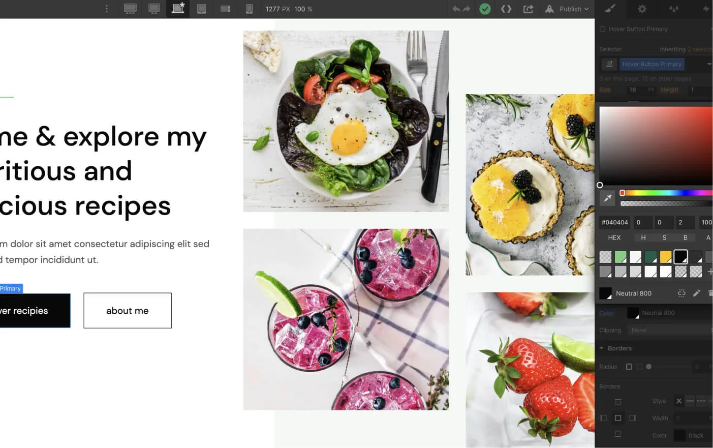 Colors - Diet X Webflow Template