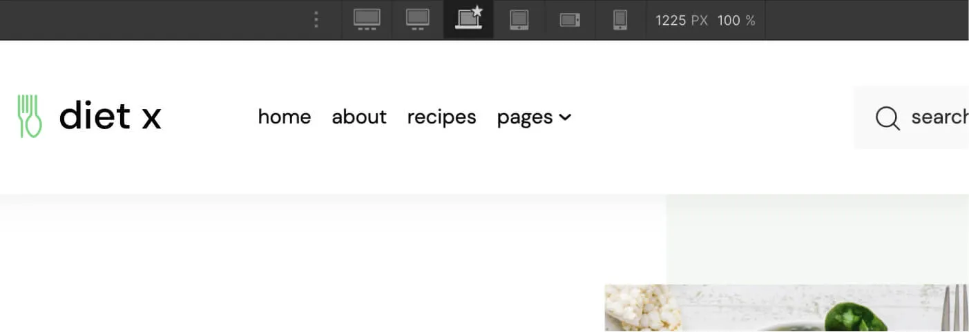 Responsive Design - Diet X Webflow Template