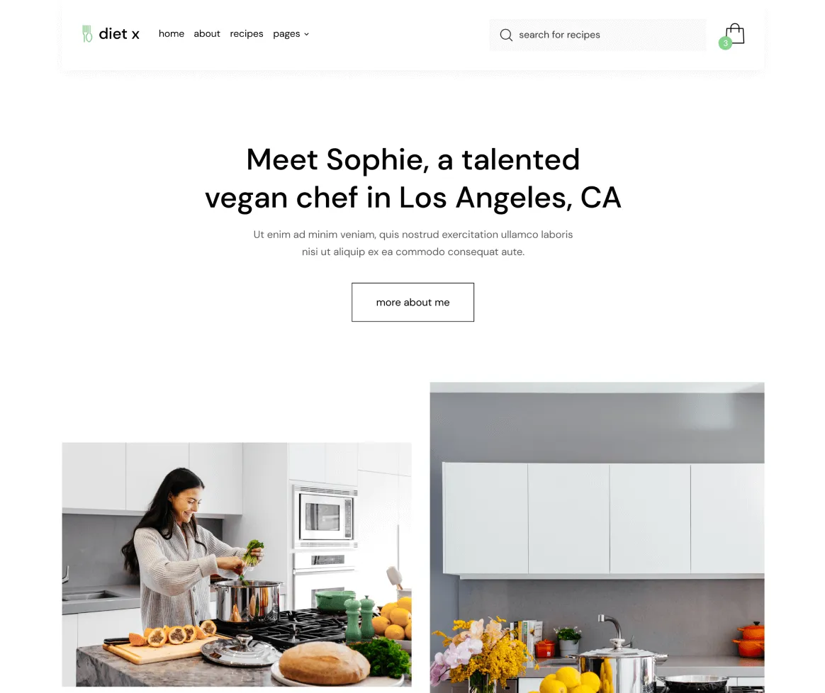 About - Diet X Webflow Template