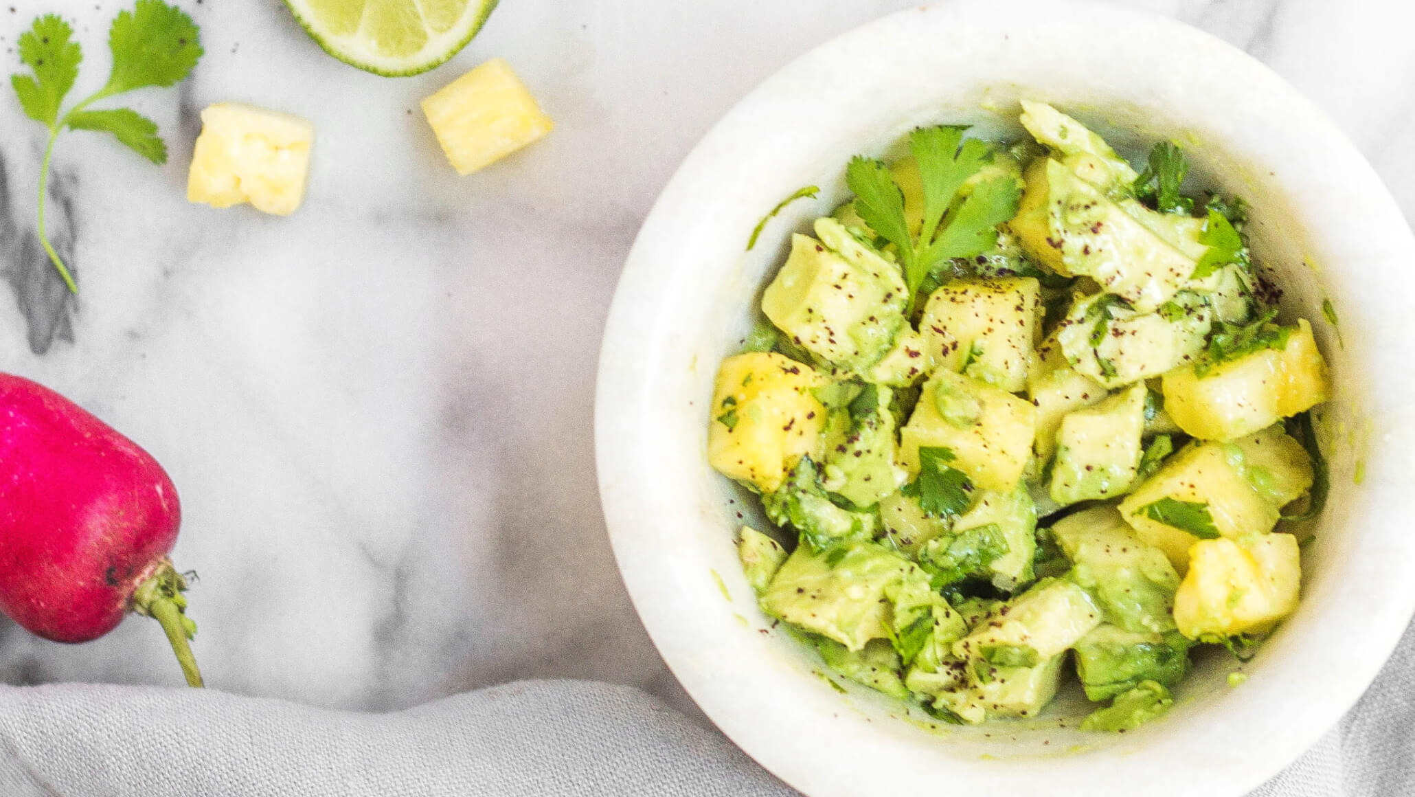 Cilantro avocado salad