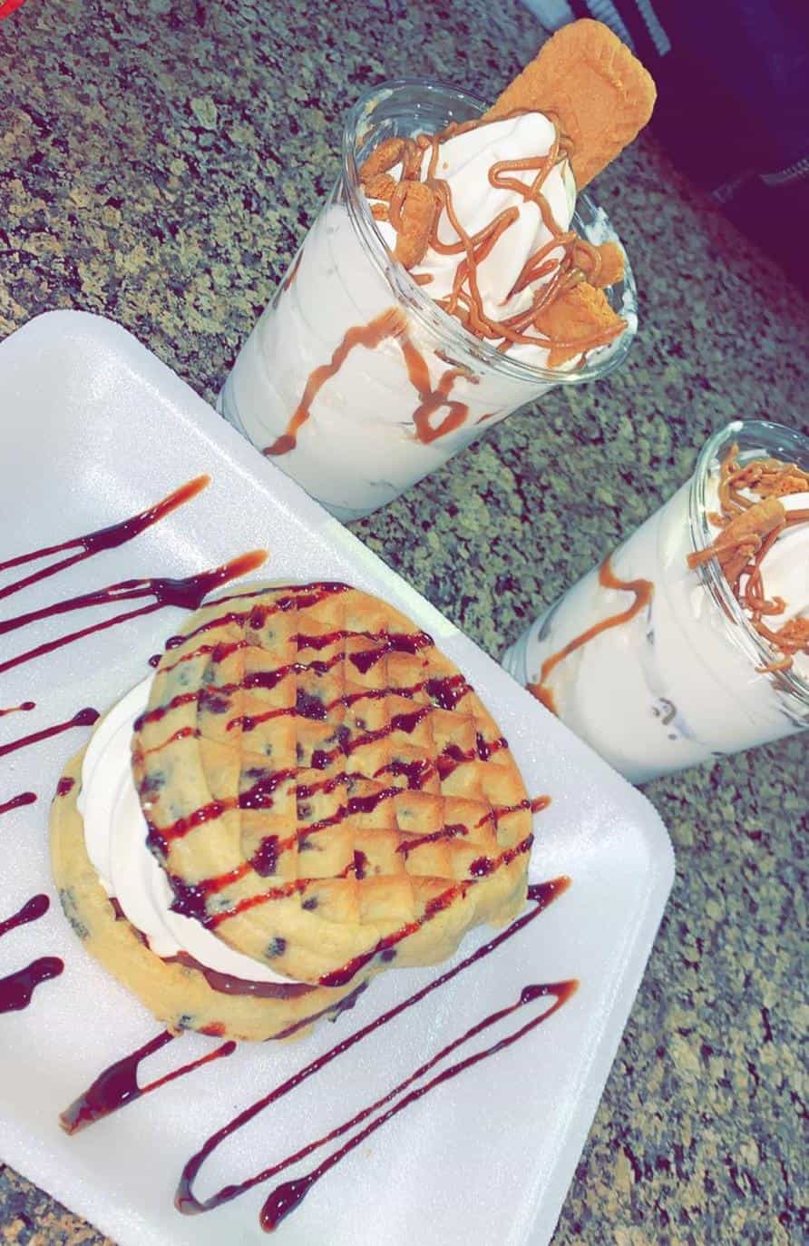 Ice cream sandwich and shakes