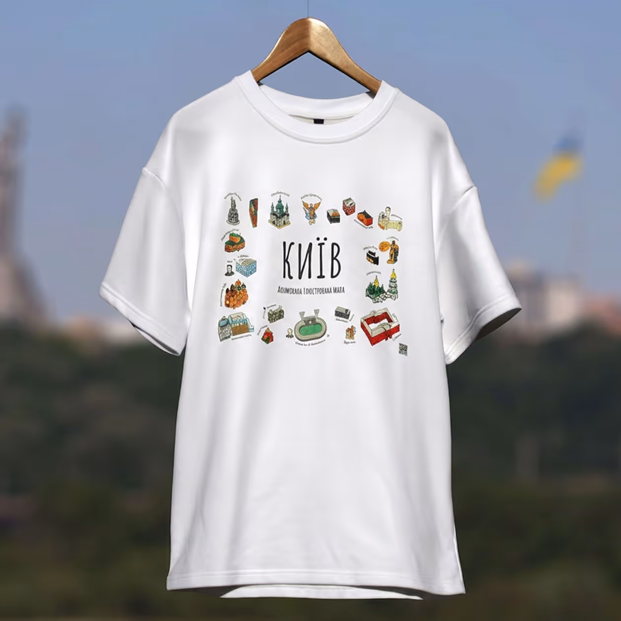 Щільна оверсайз футболка, біла, Київ