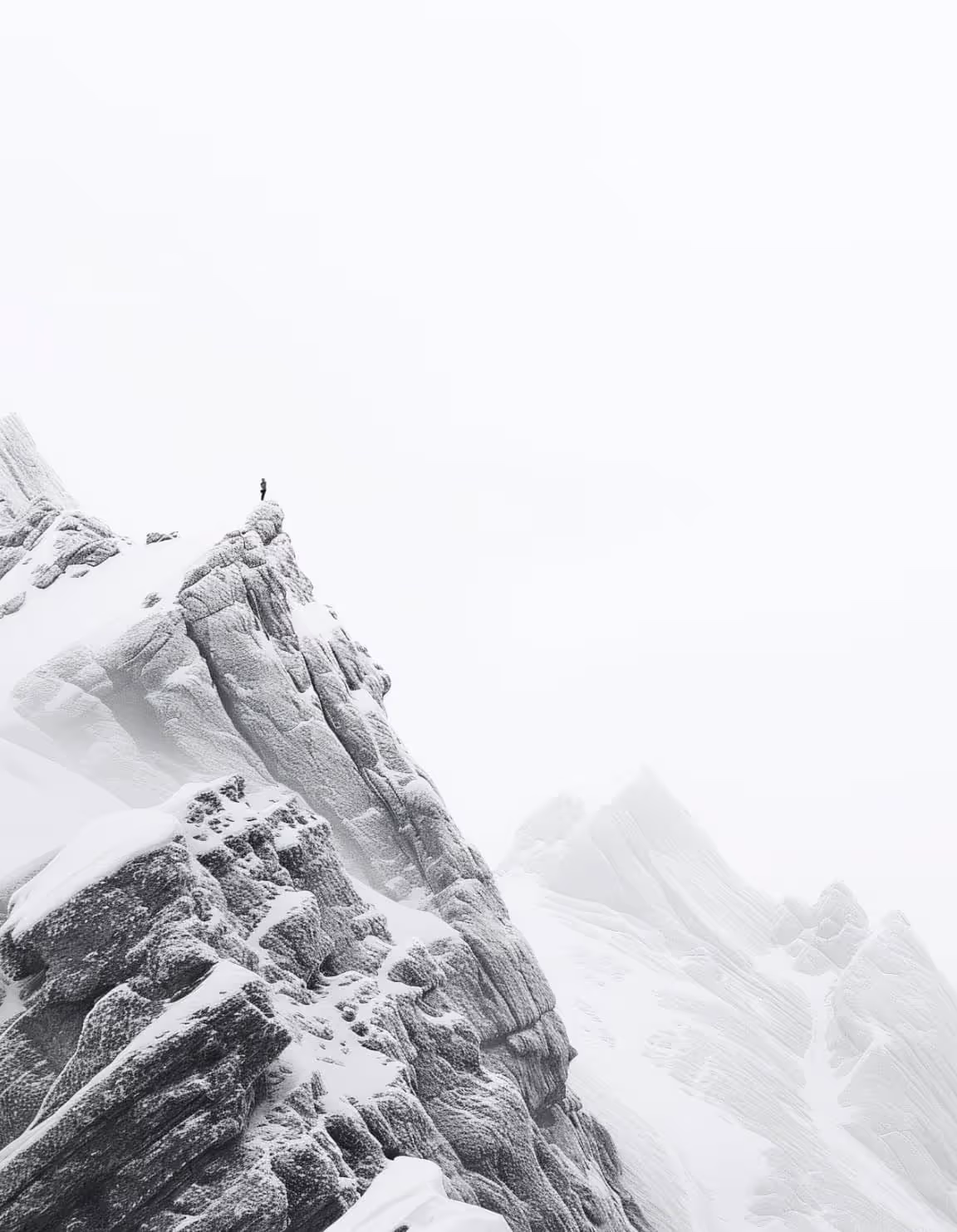 Dramatic snowy abyss
