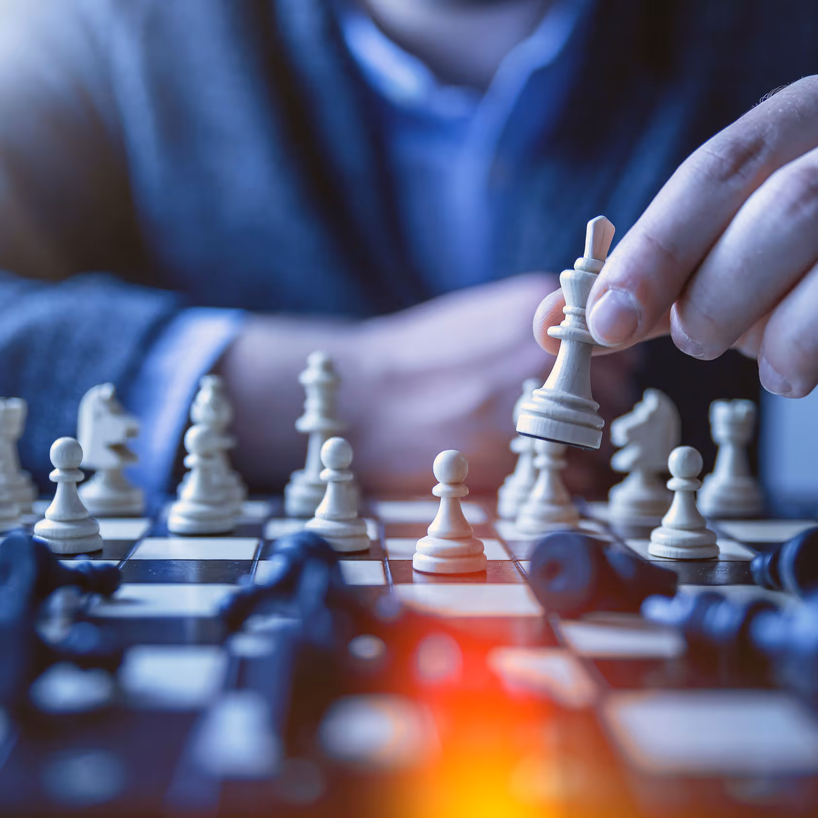 Close up of chess board