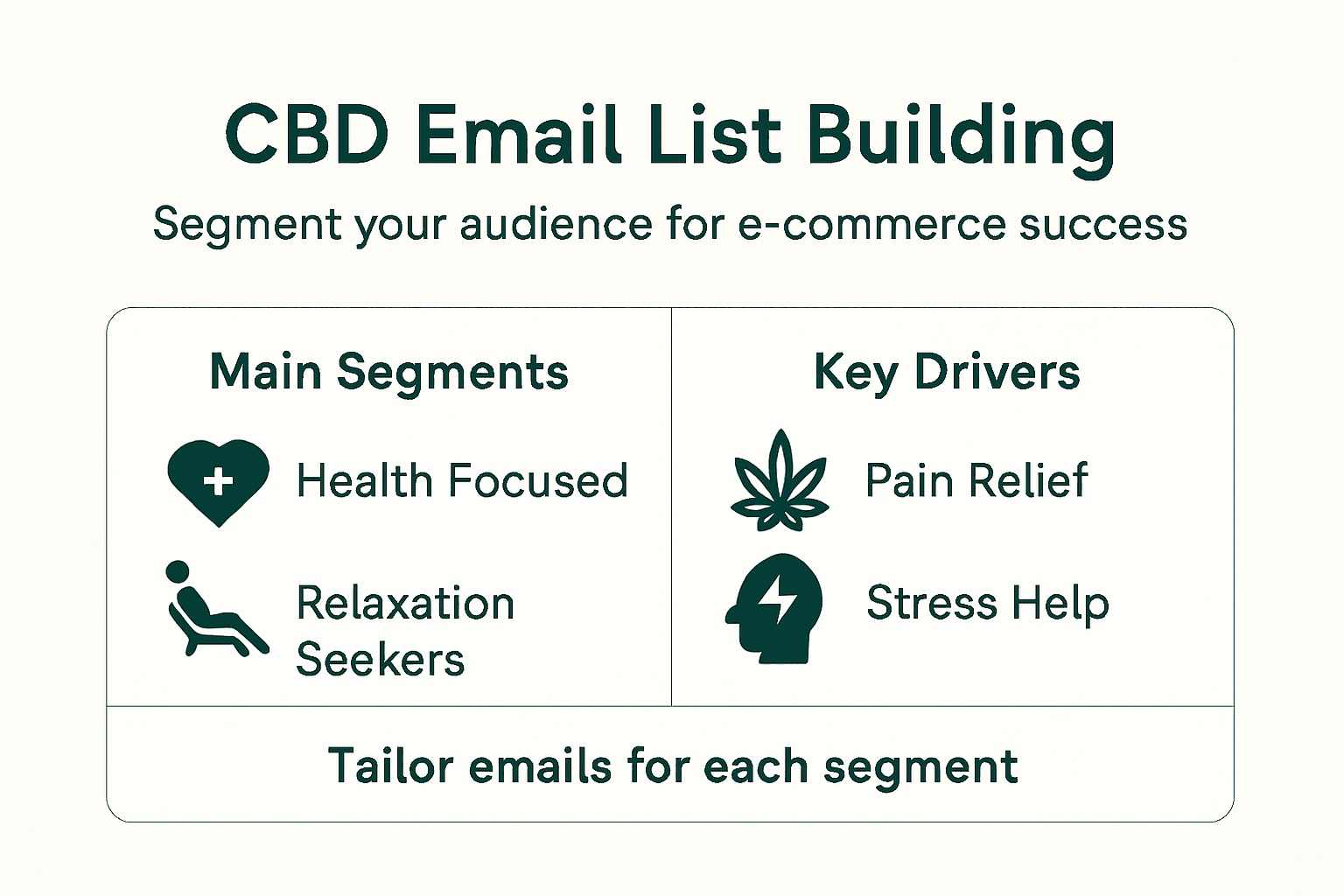 Infographic visualizing CBD audience segmentation