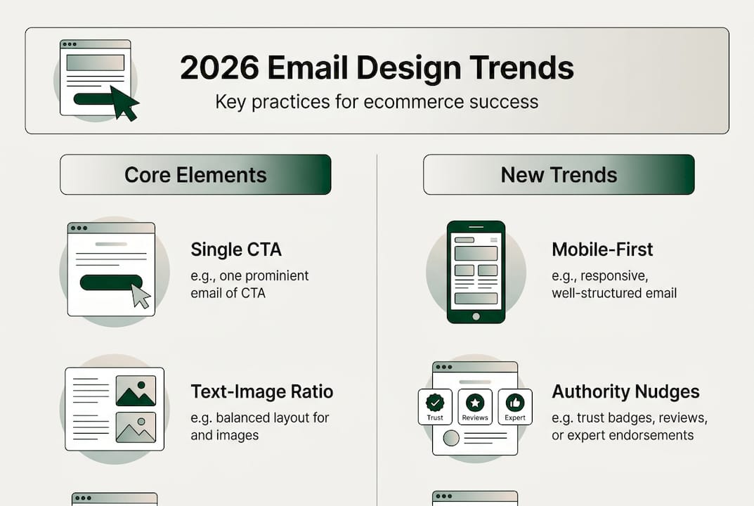 Infographic visualizing key 2026 email trends