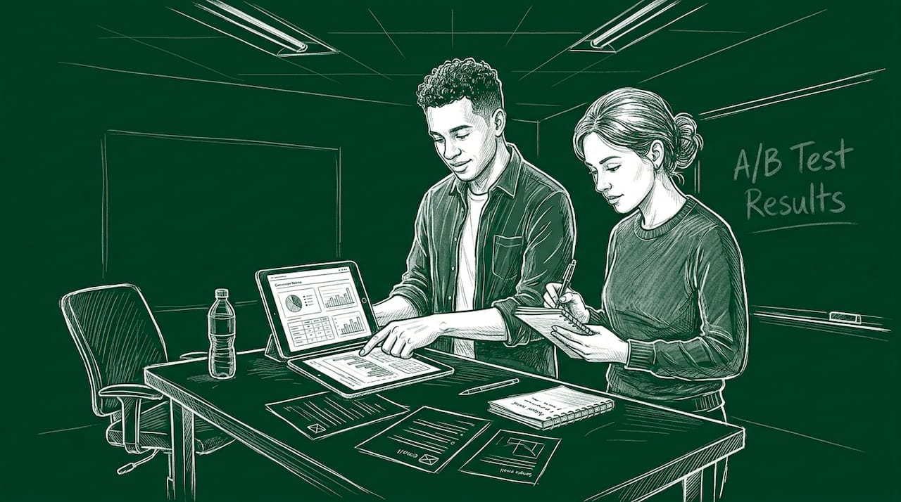 Team testing email design for conversions