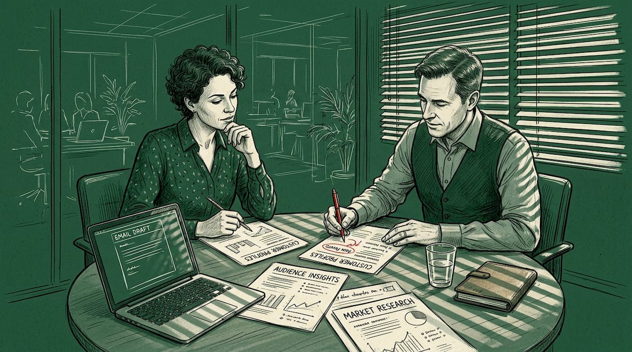 Team personalizes emails using printed profiles