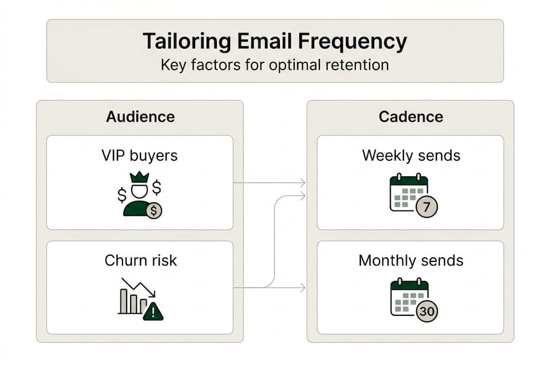 Infographic on email frequency segmentation