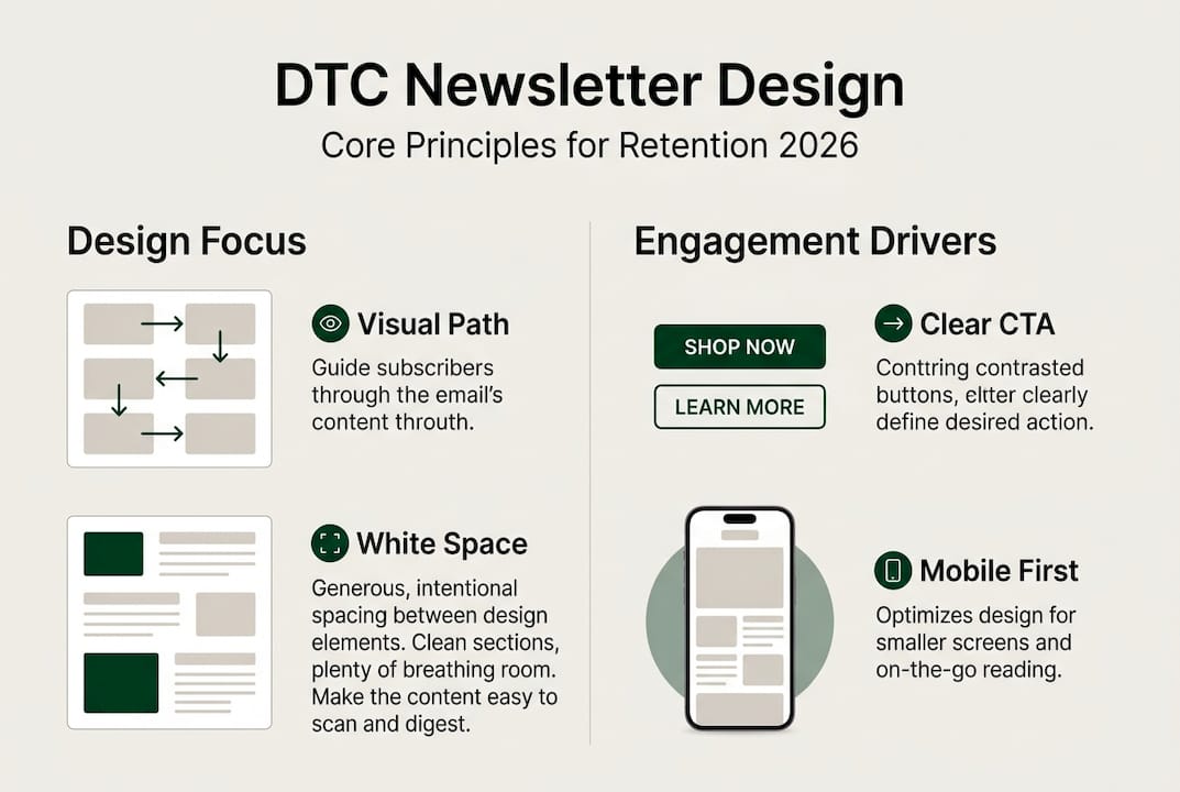 Infographic on newsletter design best practices