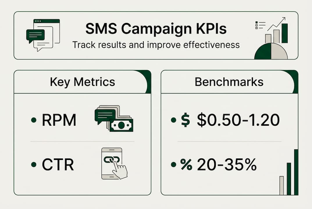 Infographic of SMS campaign performance metrics