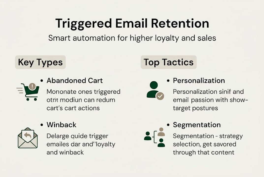 Infographic with triggered email strategies overview