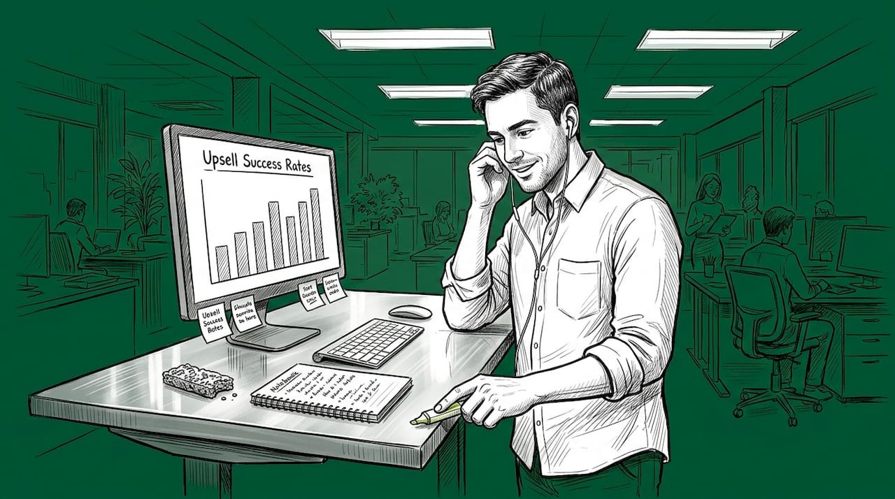 Marketer analyzing Shopify upsell analytics