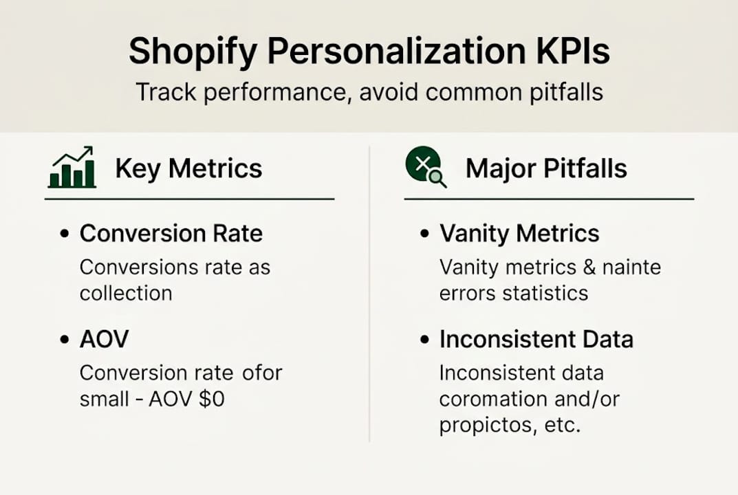 Infographic showing Shopify personalization KPIs
