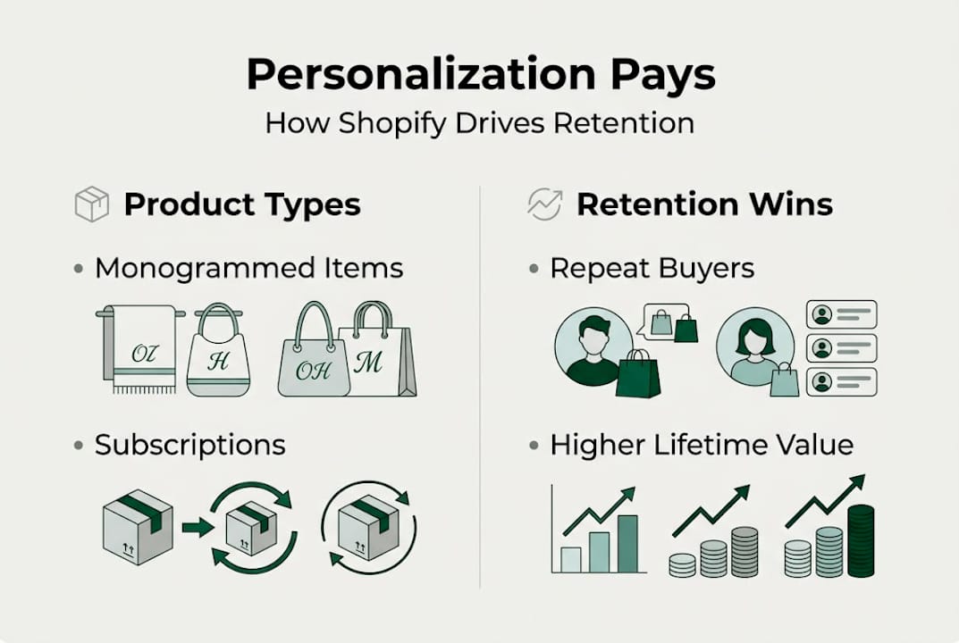 Infographic connecting personalization to retention metrics