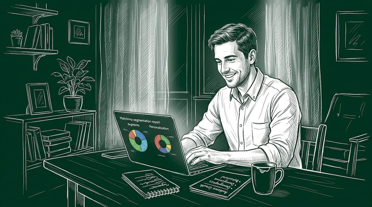 Analyst reviewing email segmentation data