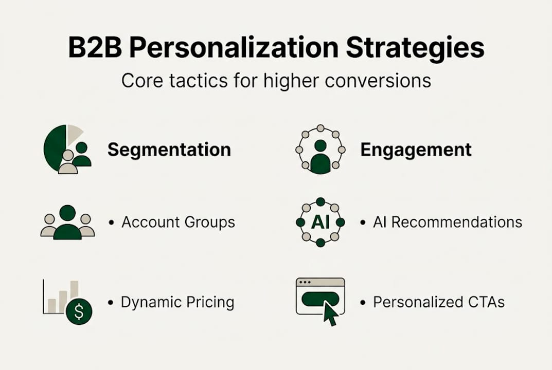 Infographic on B2B ecommerce personalization strategies