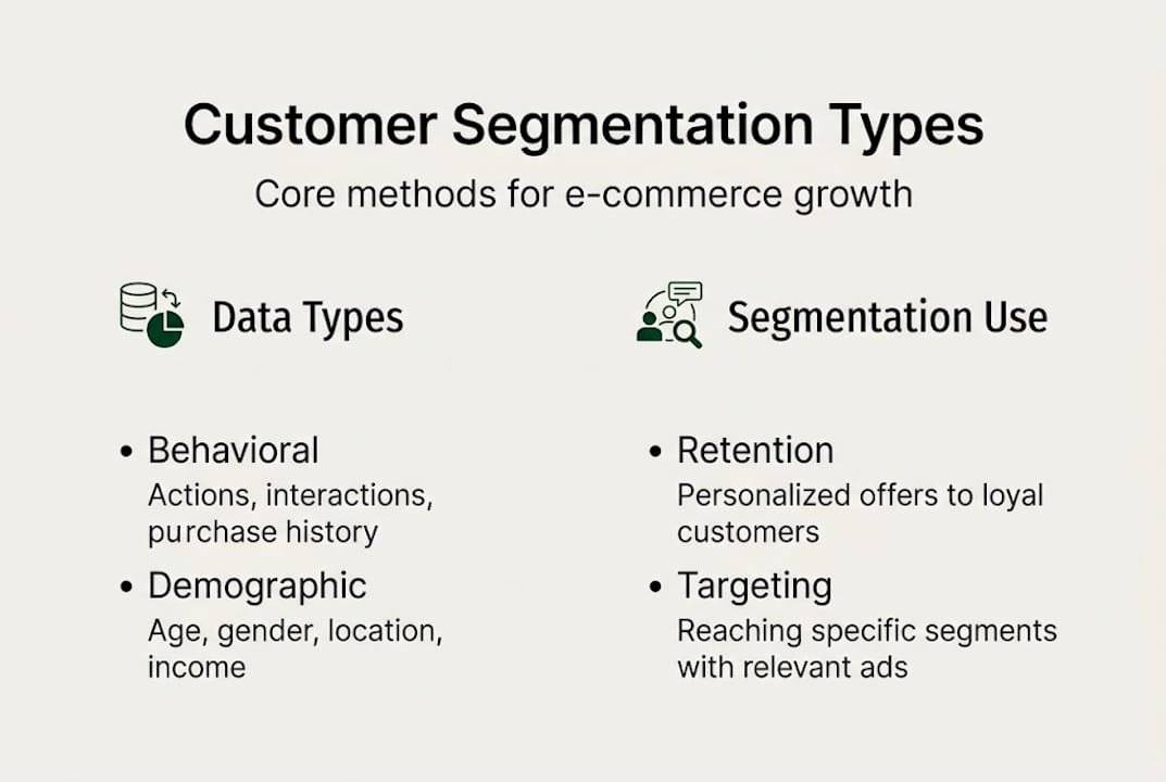 Customer segmentation types infographic overview