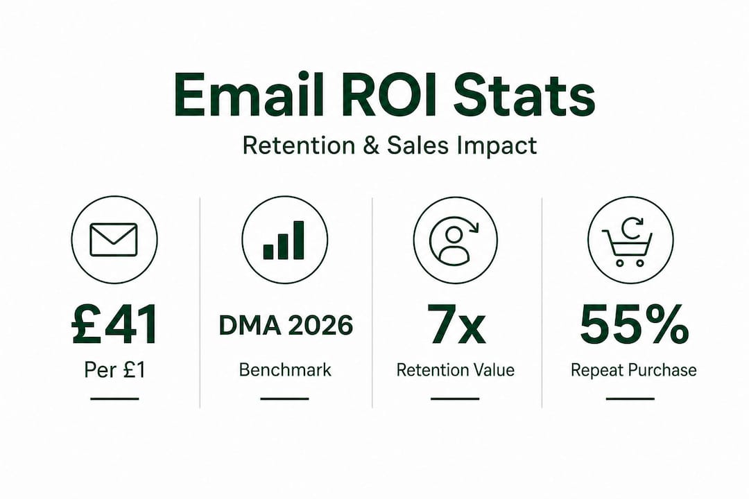 Infographic highlighting email marketing ROI stats