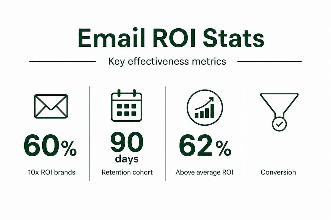 Infographic showing key email marketing ROI statistics