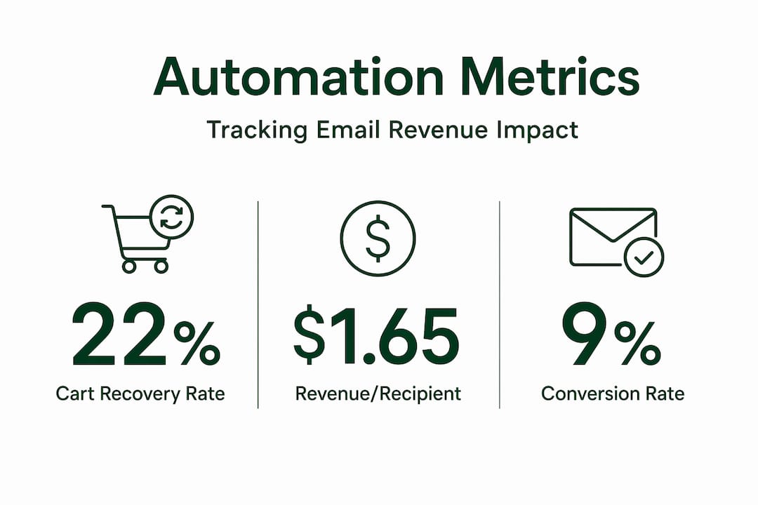 Infographic of key email automation metrics