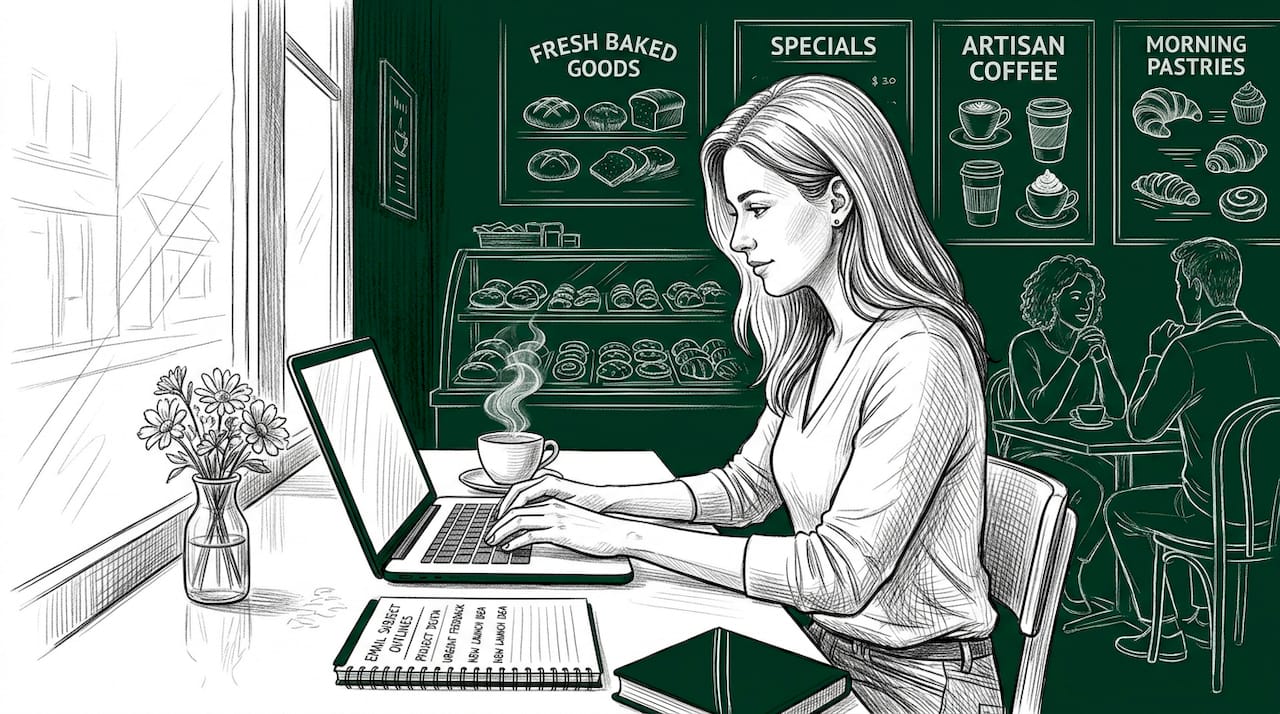 Copywriter crafting reply-focused email copy