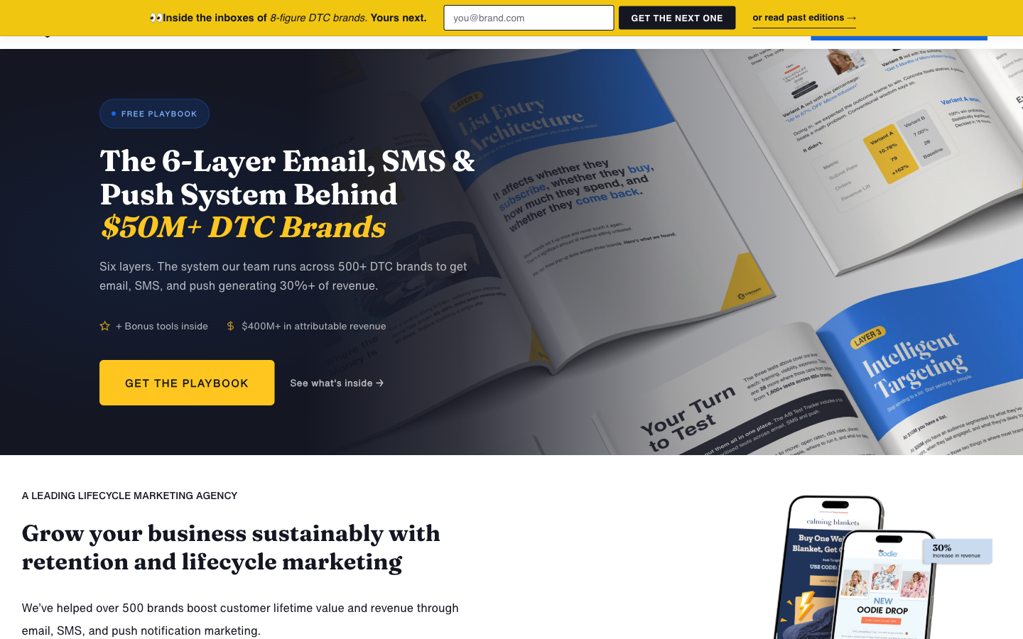 Chronos Agency: retention across email, SMS, push, WhatsApp, and RCS for scaling DTC brands.
