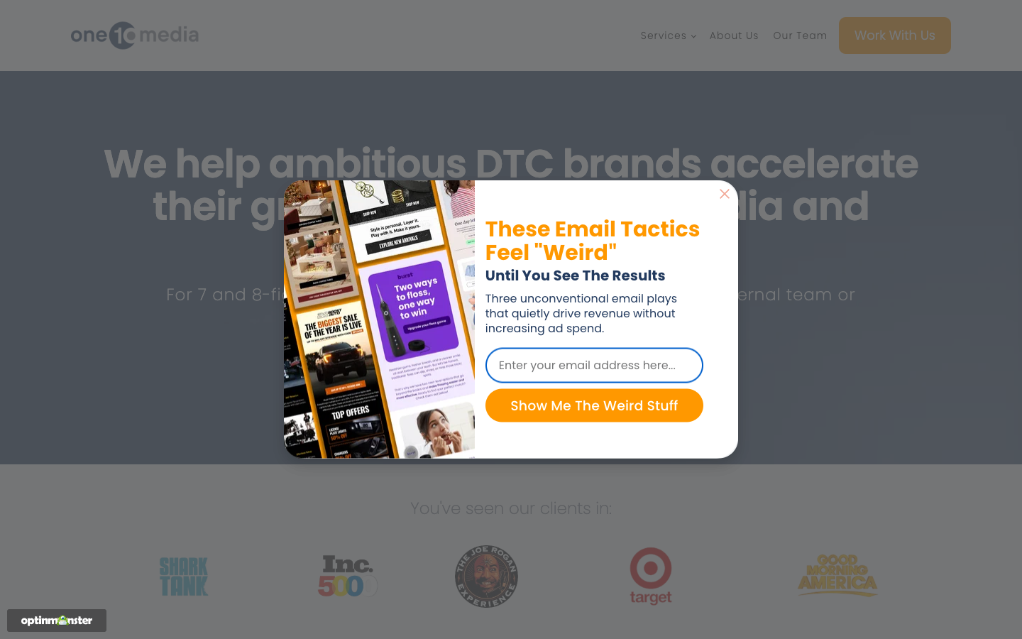 One 10 Media: ex-store-operators running email, SMS, and paid media for DTC brands.