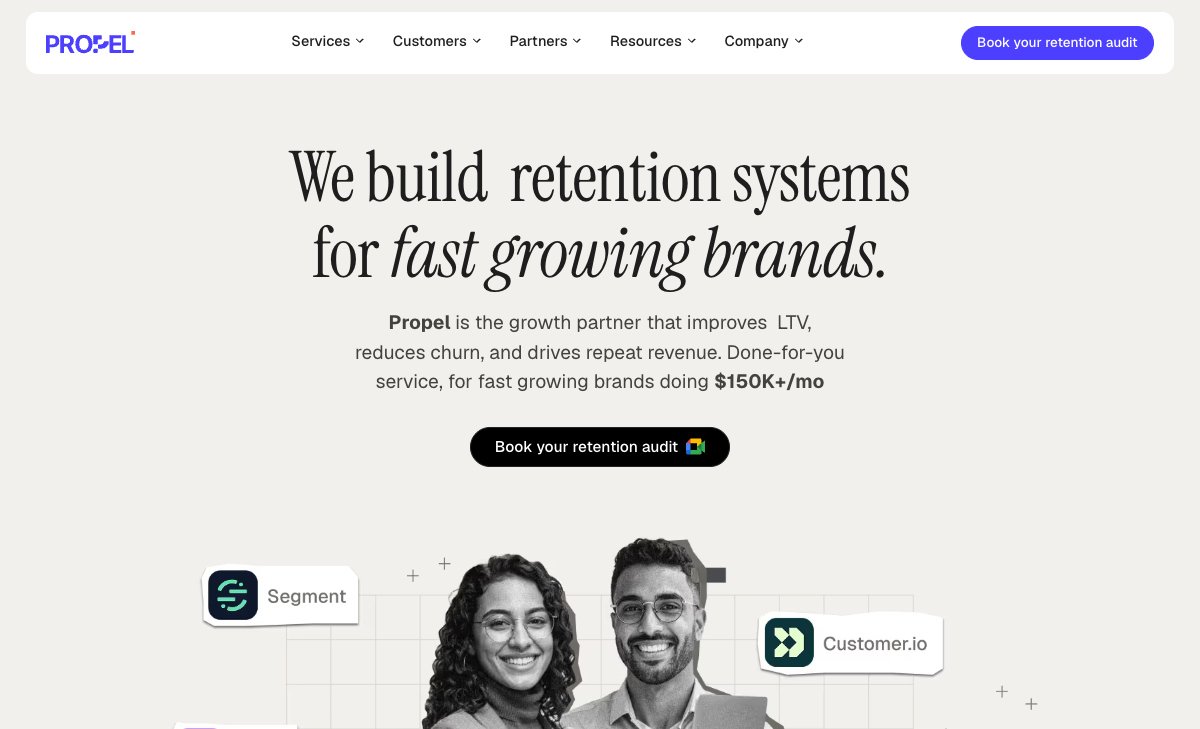 Propel: multi-ESP lifecycle and retention, with offices in New York and Bengaluru.