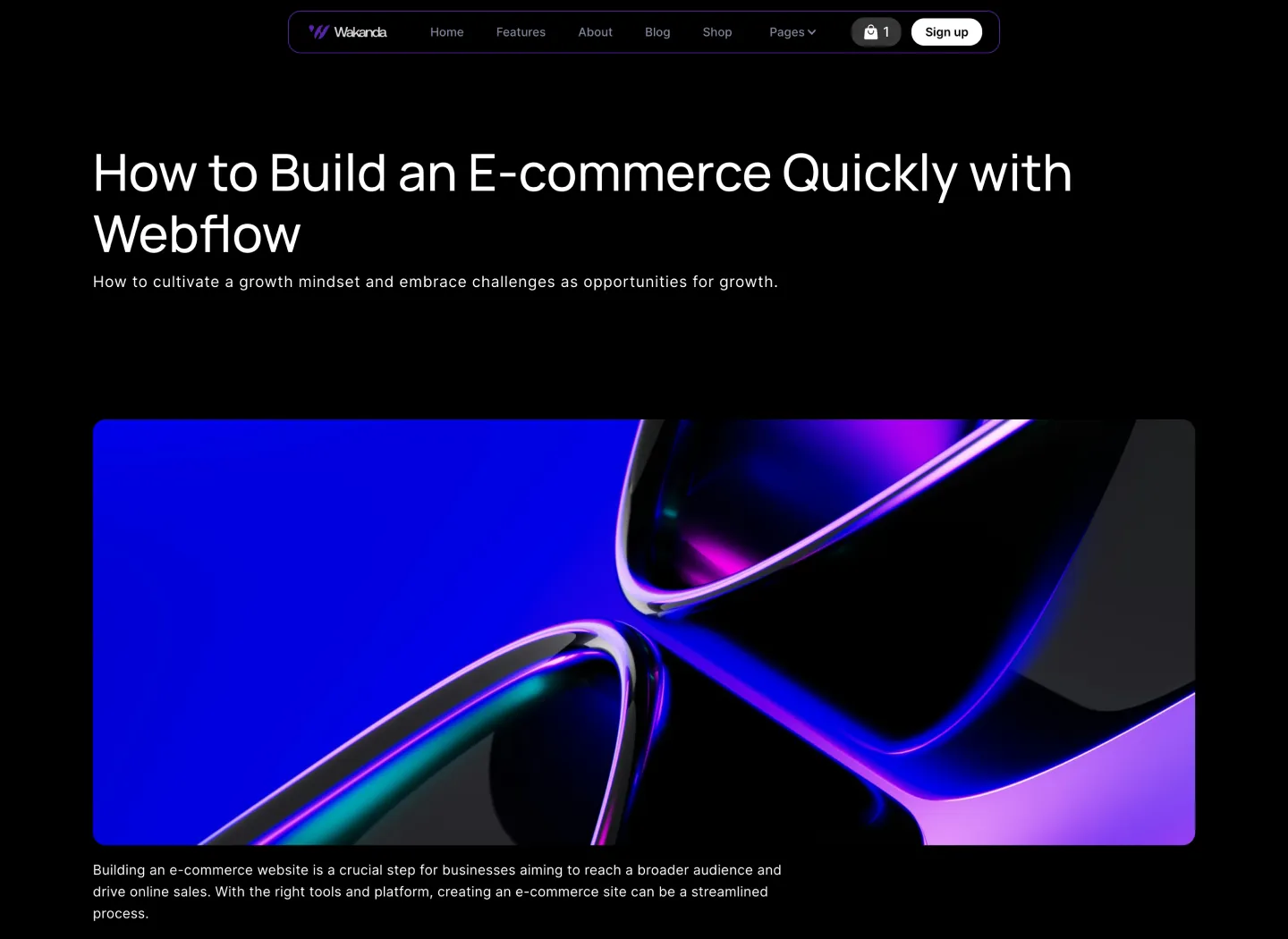 Saas Webflow Template - Wakanda - Designed by Azwedo.com and Wedoflow.com