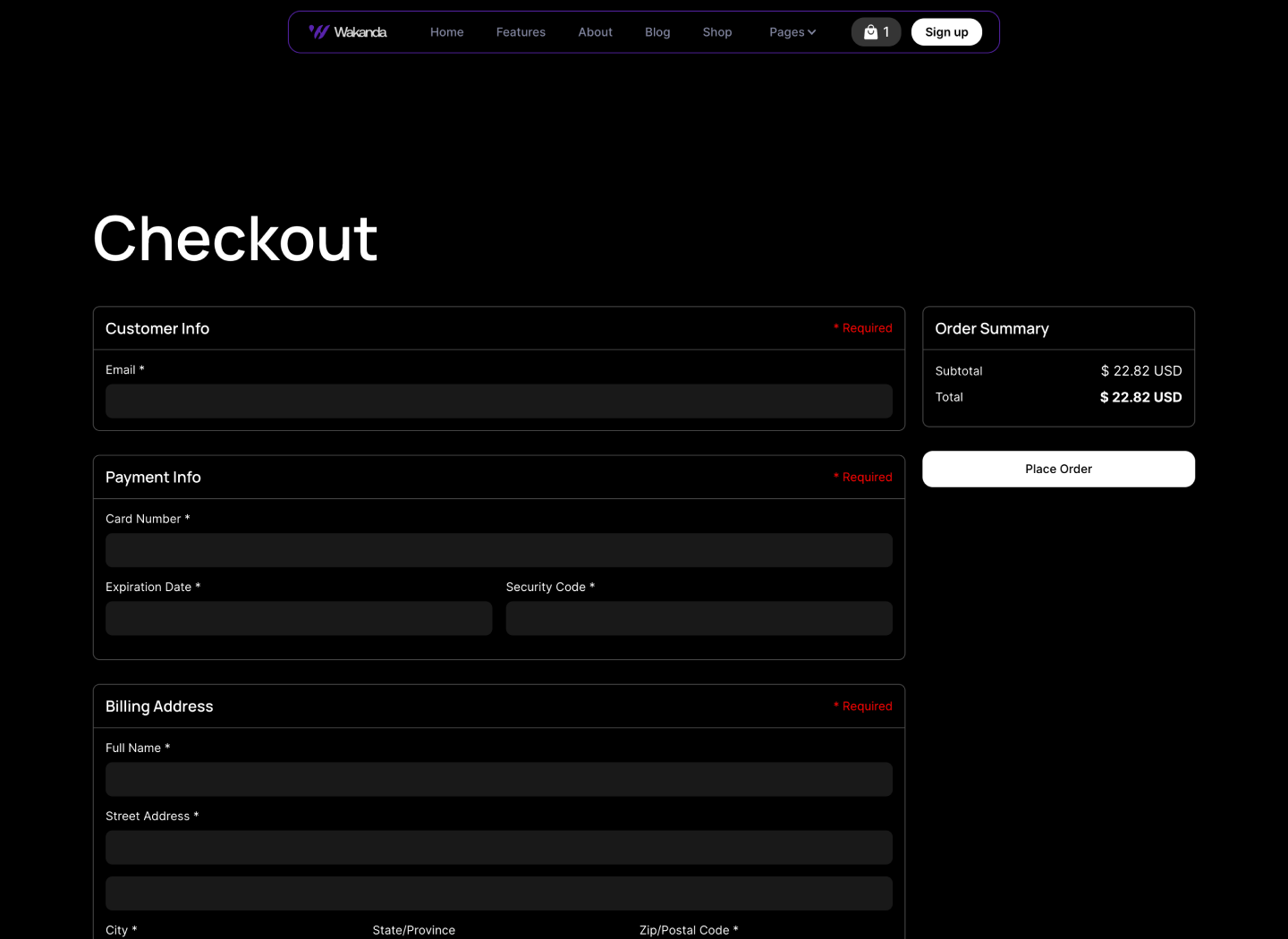 Saas Webflow Template - Wakanda - Designed by Azwedo.com and Wedoflow.com