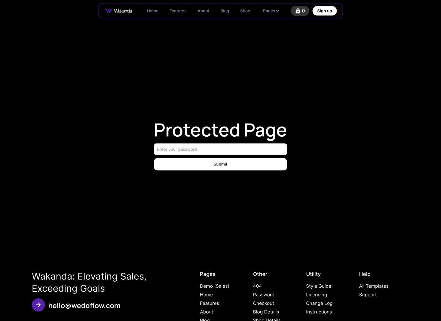 Saas Webflow Template - Wakanda - Designed by Azwedo.com and Wedoflow.com