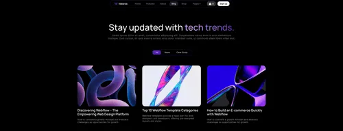 Saas Webflow Template - Wakanda - Designed by Azwedo.com and Wedoflow.com