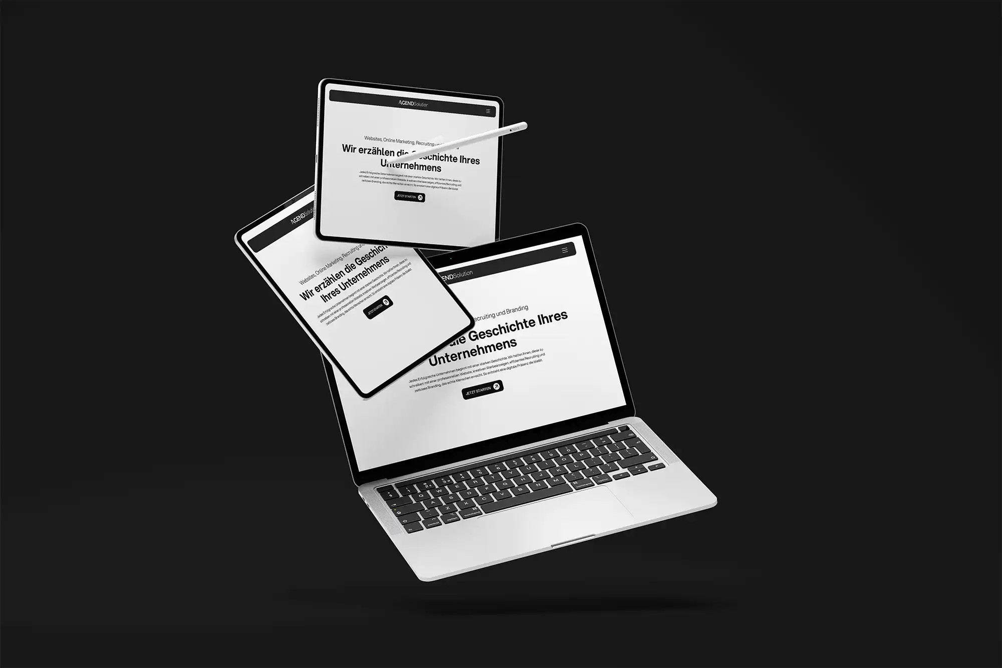 Responsive Webdesign auf Desktop, Tablet und Smartphone 