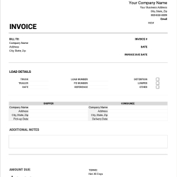Trucking Invoice Template 