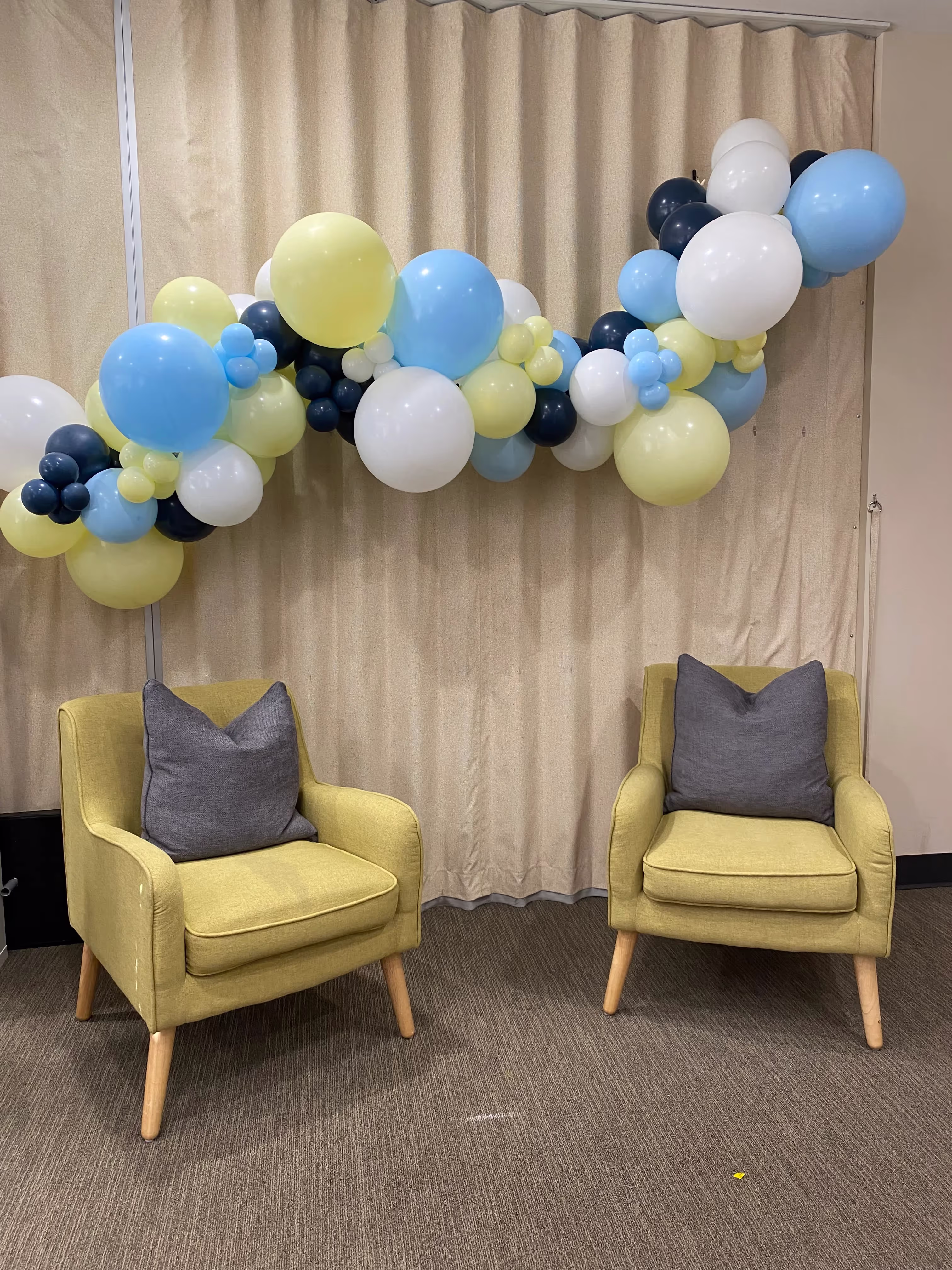 lounge backdrop for Burlingame event planning