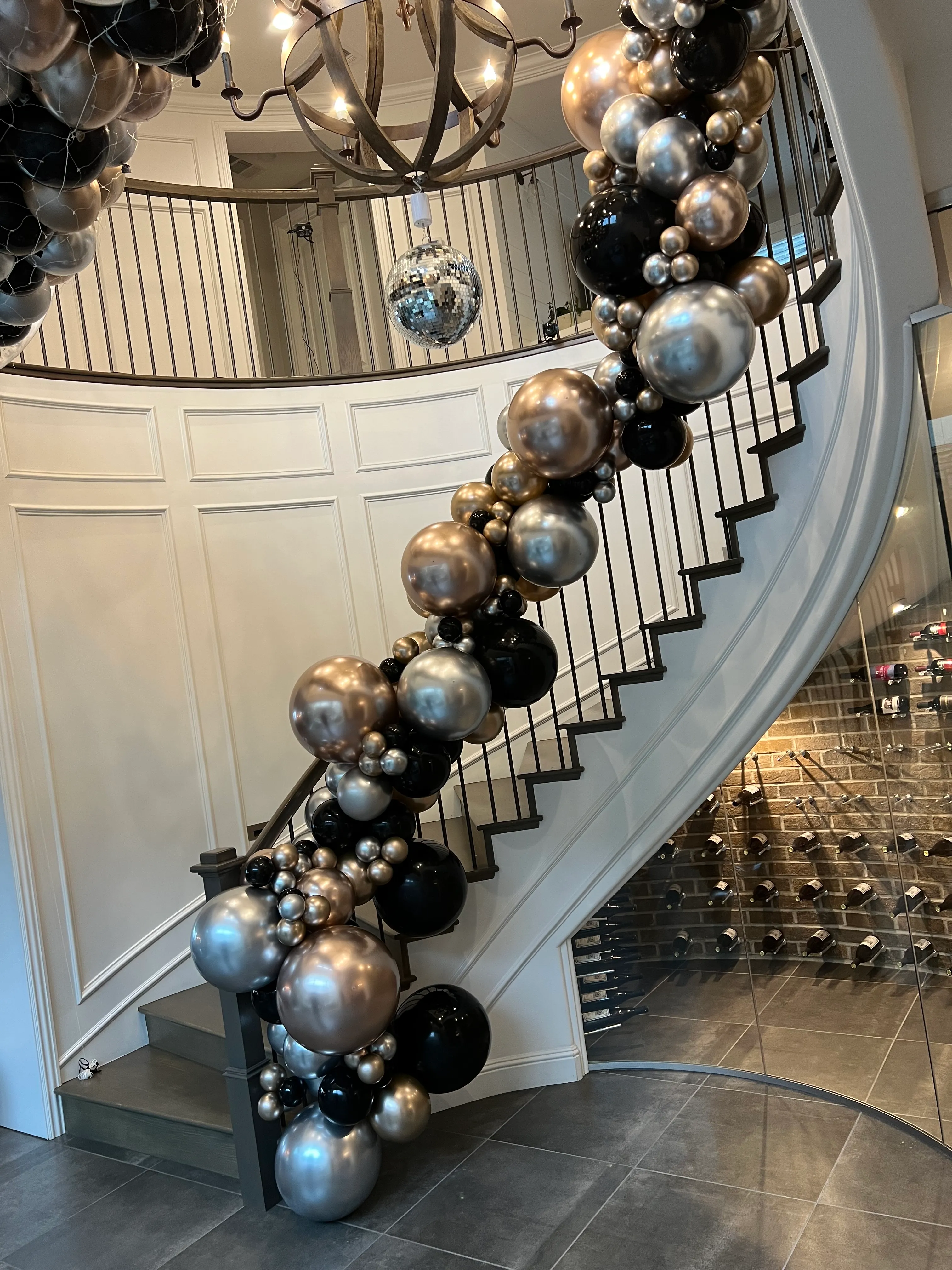 staircase garland for Newark event planning