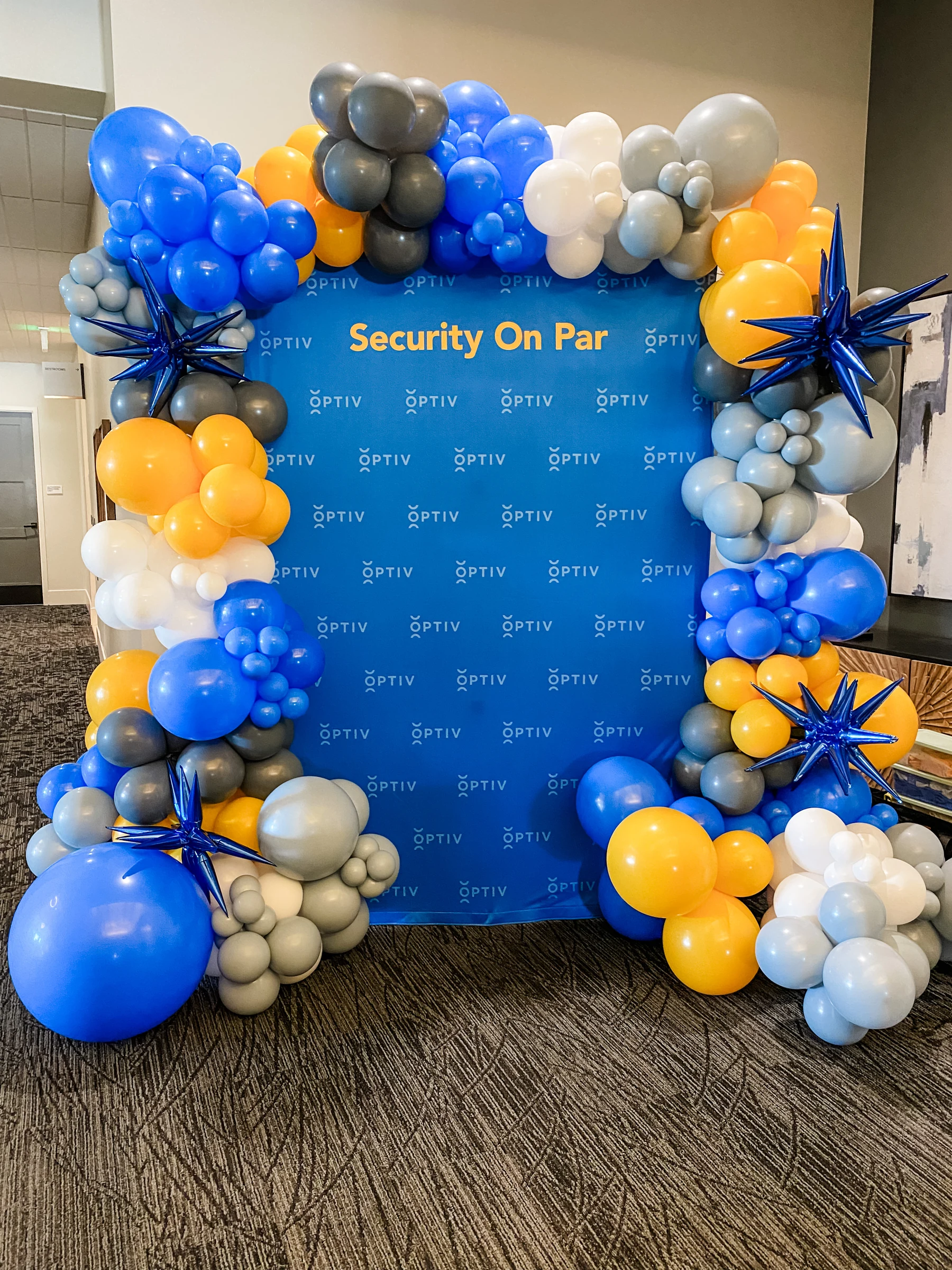 Security on Par backdrop by Poptastic Parties