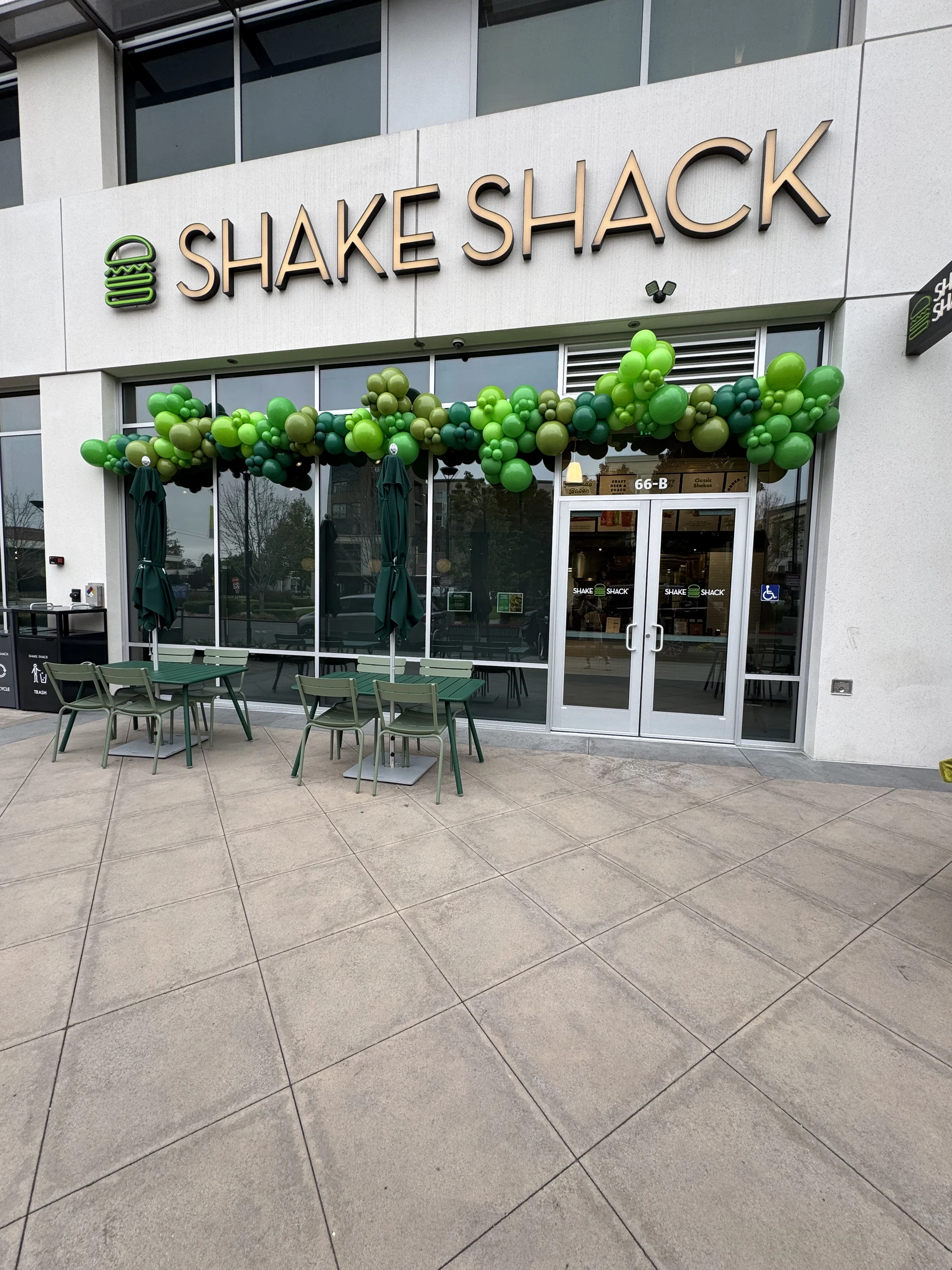Shake Shack entrance installation by Poptastic Parties