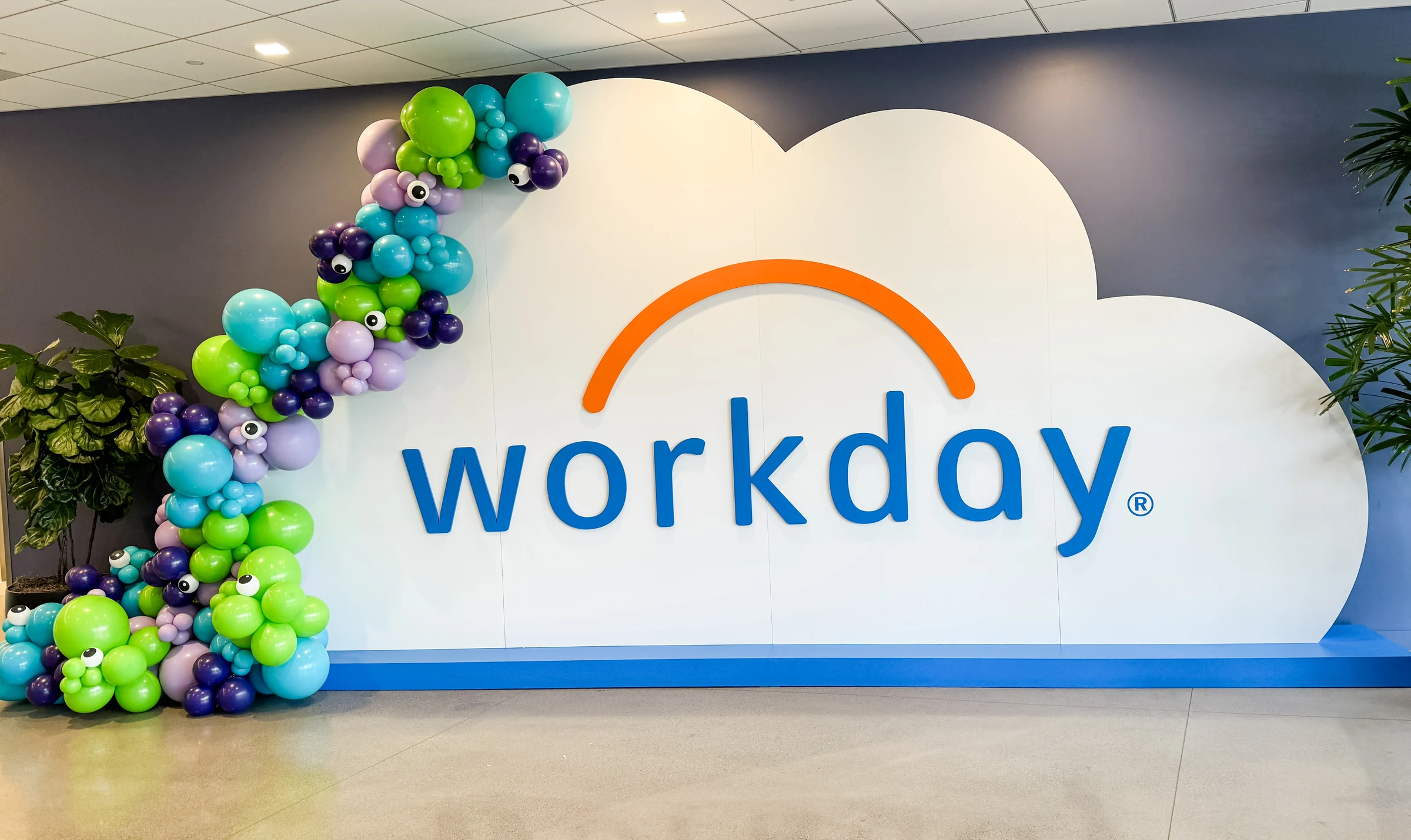 Workday green and lavender garland by Poptastic Parties