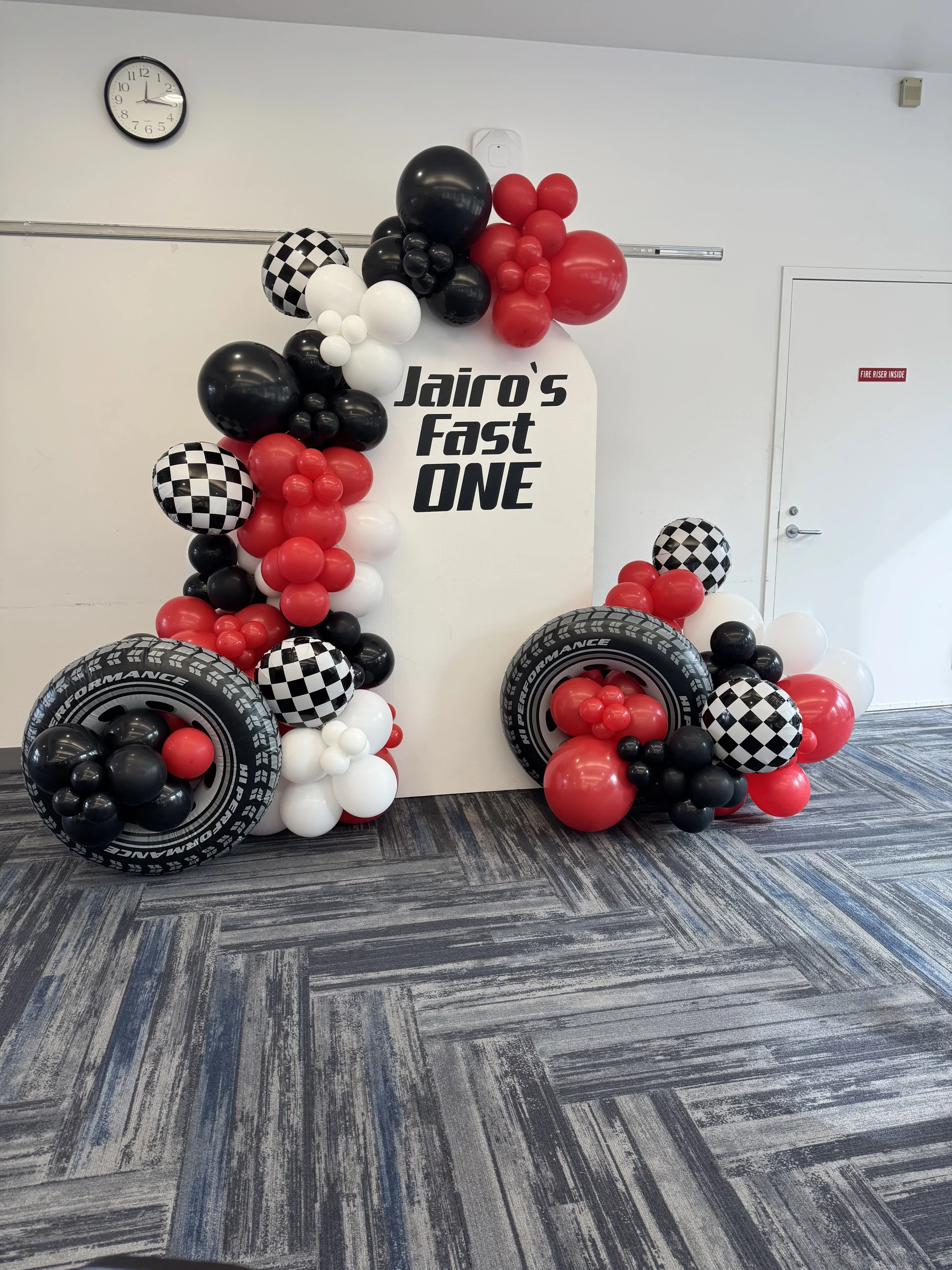 Race-car first birthday by Poptastic Parties