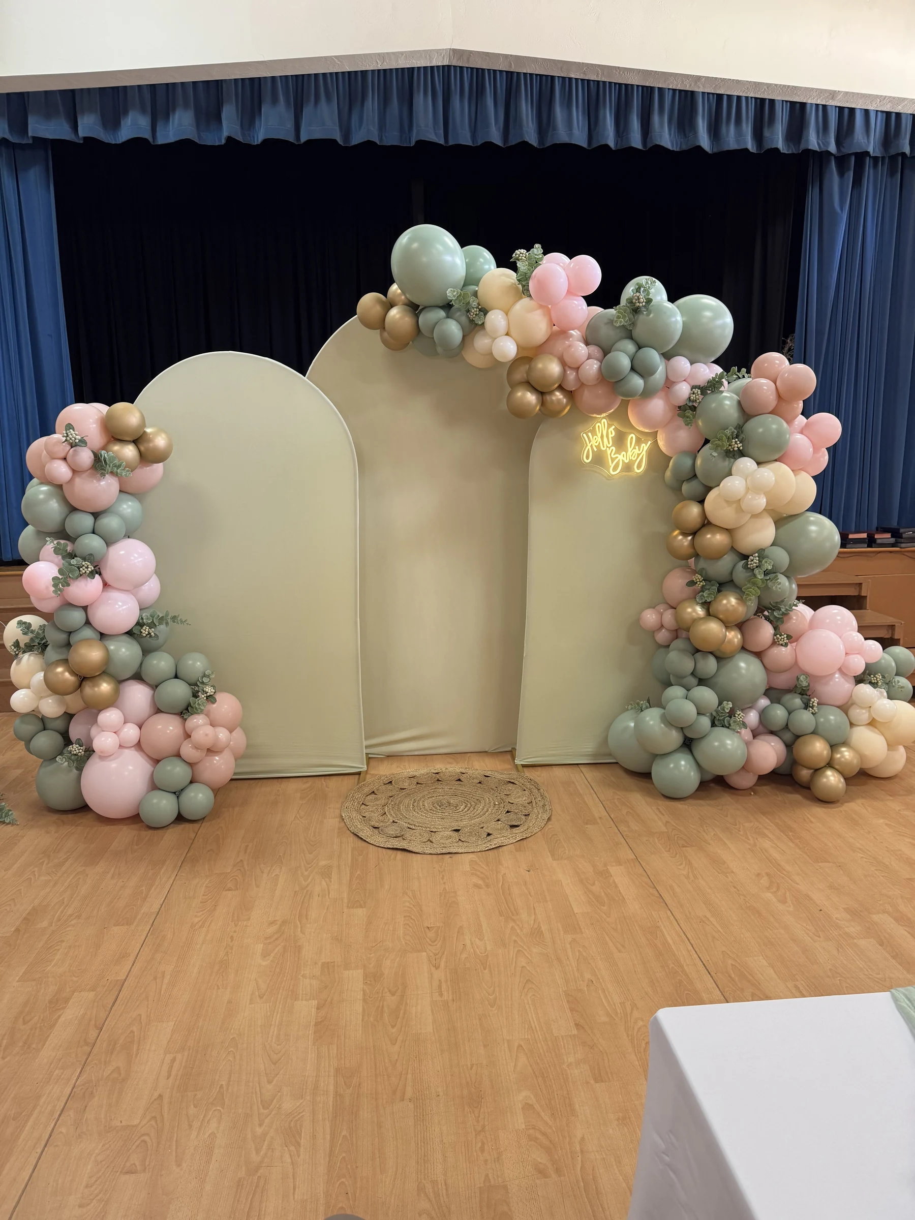 Pastel three-panel installation by Poptastic Parties