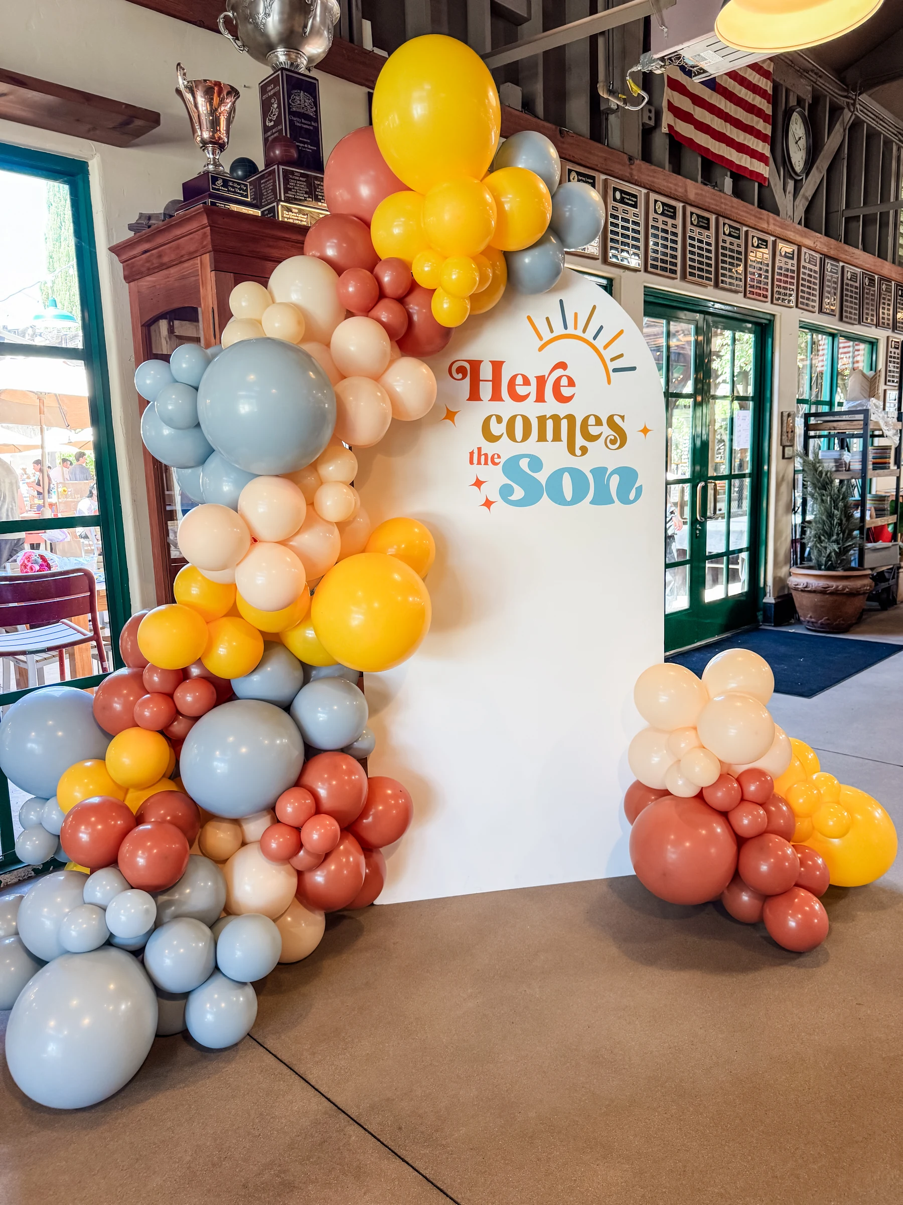 Here Comes the Son backdrop by Poptastic Parties
