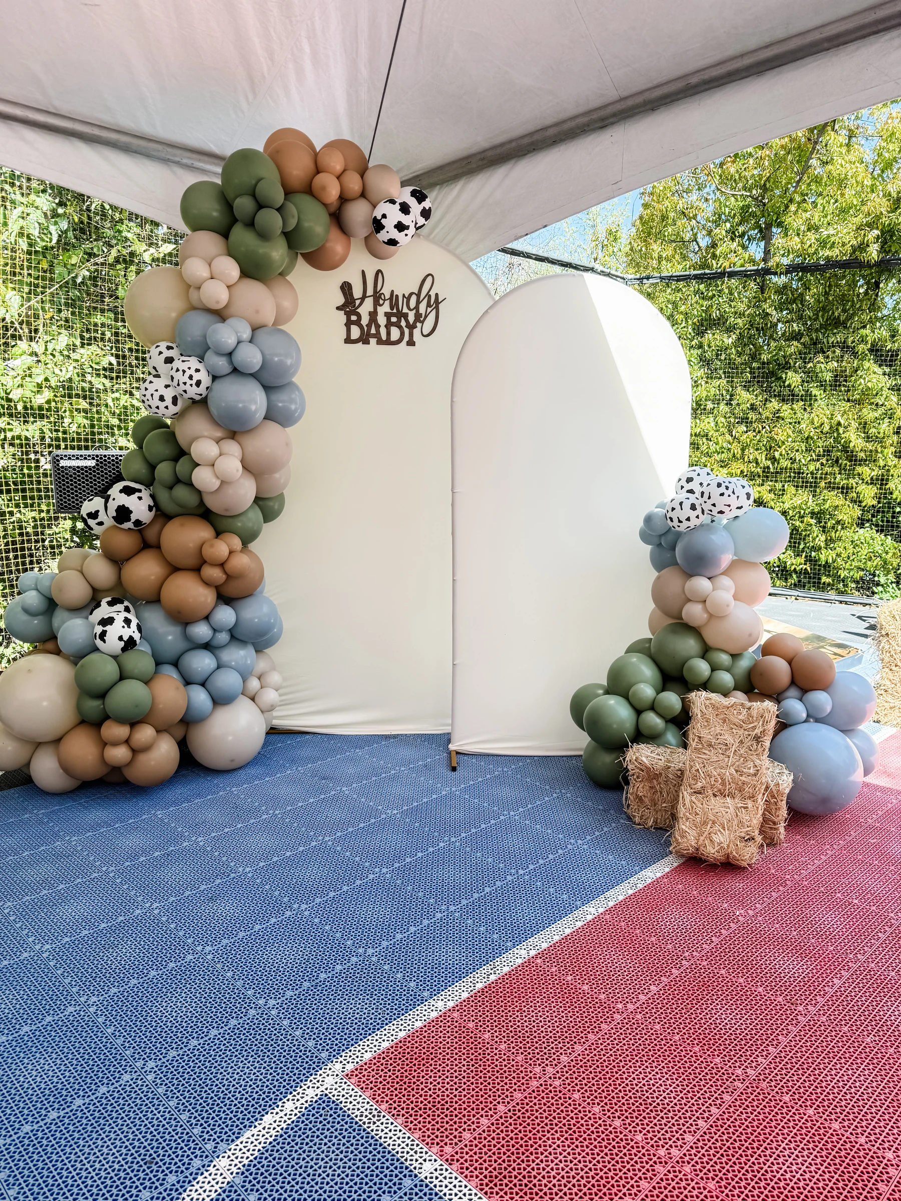 Oh Baby tent installation by Poptastic Parties