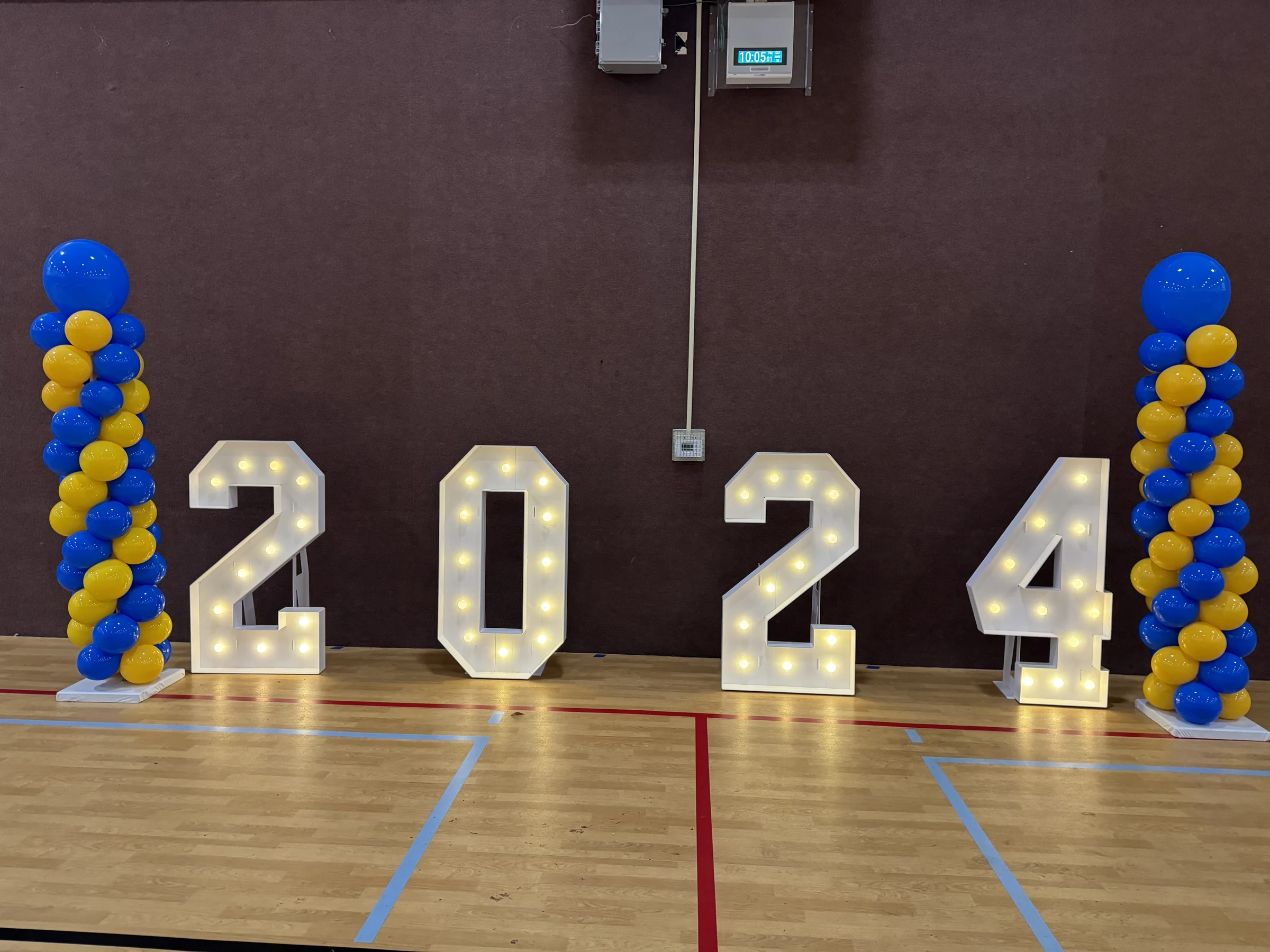 Graduation marquee and columns by Poptastic Parties