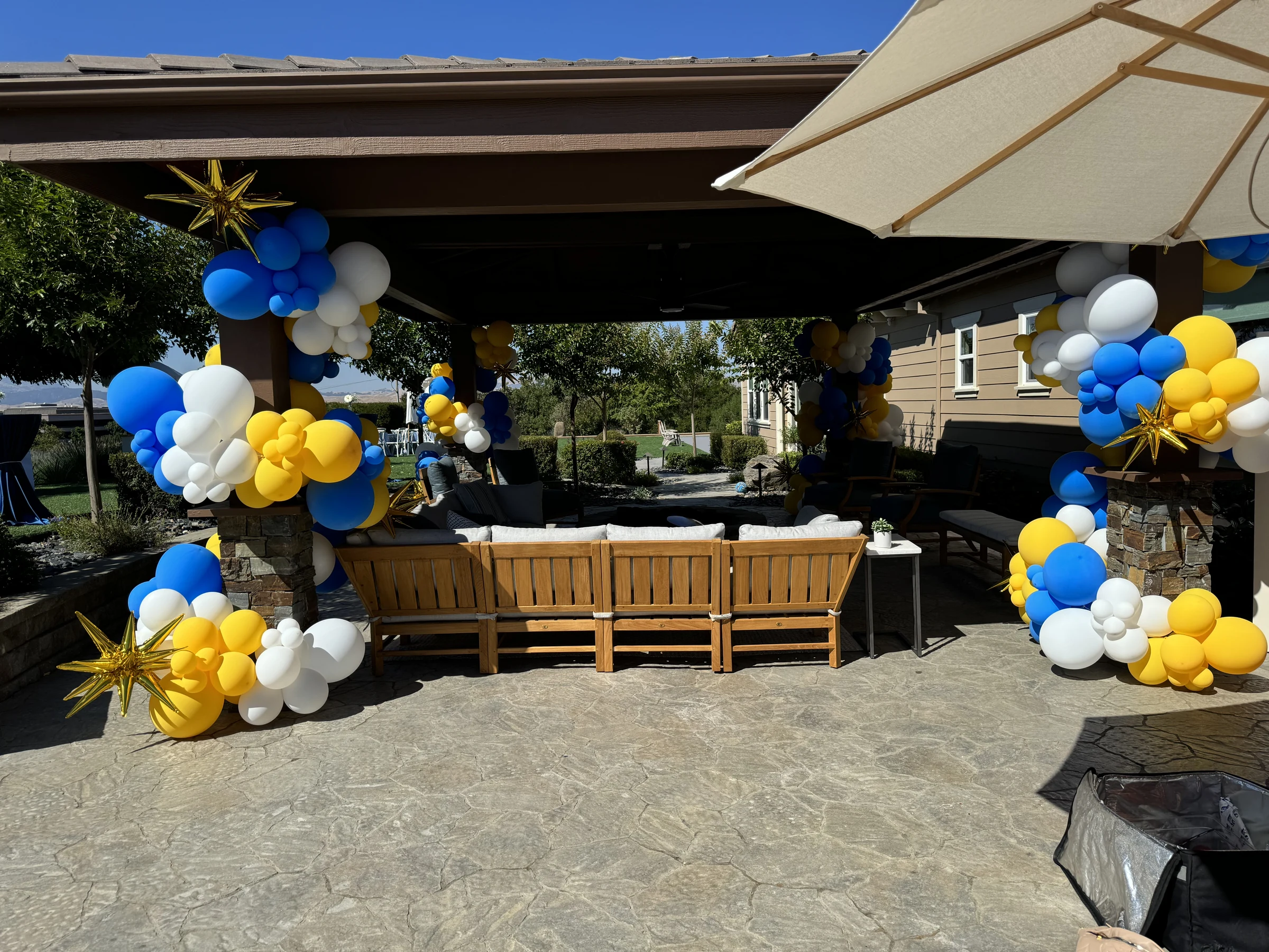 Graduation patio installation by Poptastic Parties