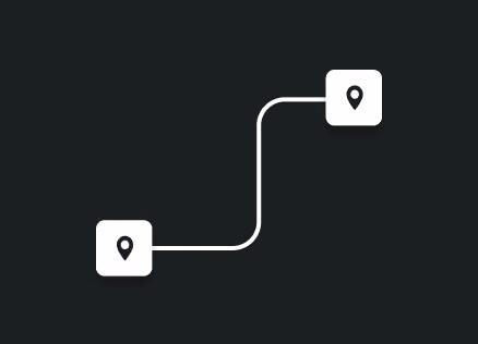 location icons connecting