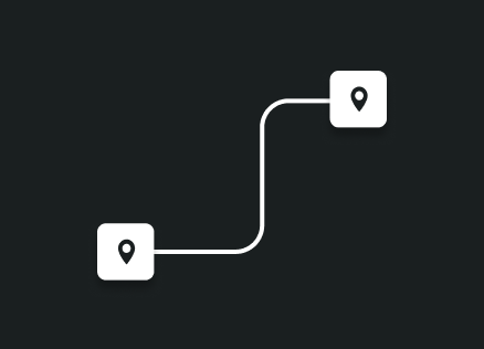 location icons connecting