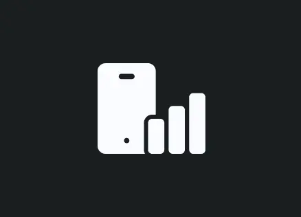 smartphone icon next to a bar graph