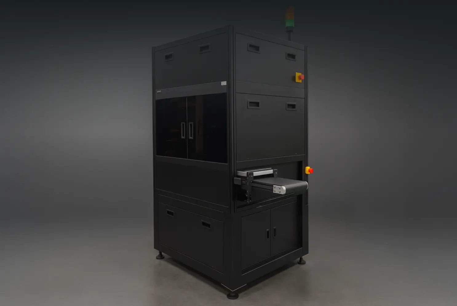 A single robotic unit with a conveyer belt